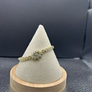 Melinda Maria Gold and Blue Dainty Bracelet
7 inches